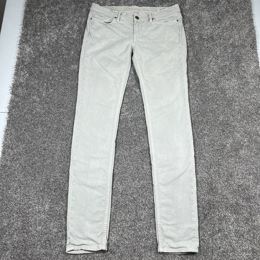 Allsaints Jeans Mens Size 29x32 Light Bone Denim Skinny Fit Spitalfield Designer